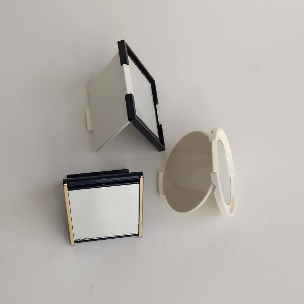 Vintage Estee Lauder Compact Standing Travel or Purse Mirrors - Rectangle Circle